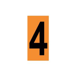 TIEFGEZOGENE ZAHL 4 142X80 MM